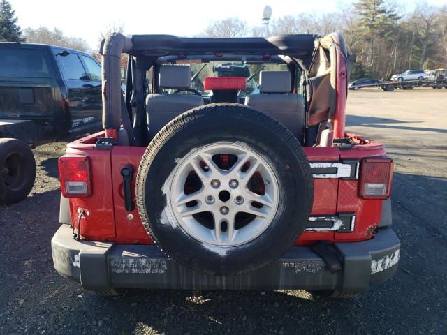 1J4FA24199L704029 - 2009 JEEP WRANGLER X RED photo 6