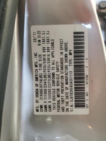 5J8TB2H56CA001110 - 2012 ACURA RDX TECHNOLOGY SILVER photo 13