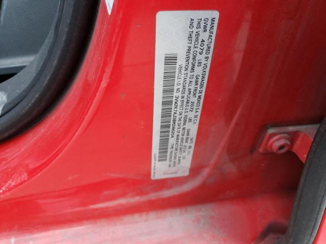 3VW2K7AJ3BM386204 - 2011 VOLKSWAGEN JETTA BASE RED photo 13