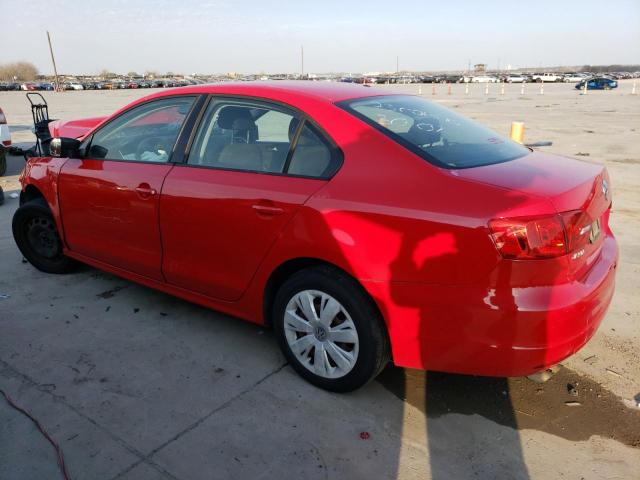 3VW2K7AJ3BM386204 - 2011 VOLKSWAGEN JETTA BASE RED photo 2