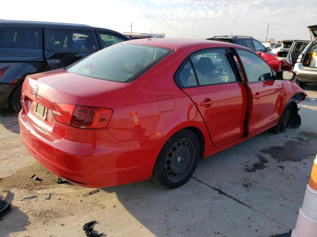 3VW2K7AJ3BM386204 - 2011 VOLKSWAGEN JETTA BASE RED photo 3