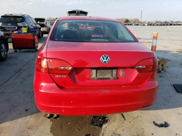 3VW2K7AJ3BM386204 - 2011 VOLKSWAGEN JETTA BASE RED photo 6