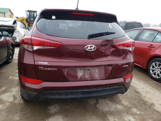 KM8J3CA43HU350236 - 2017 HYUNDAI TUCSON LIMITED MAROON photo 6