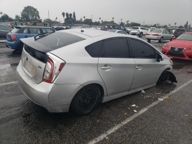 JTDKN3DUXF1927051 - 2015 TOYOTA PRIUS SILVER photo 3