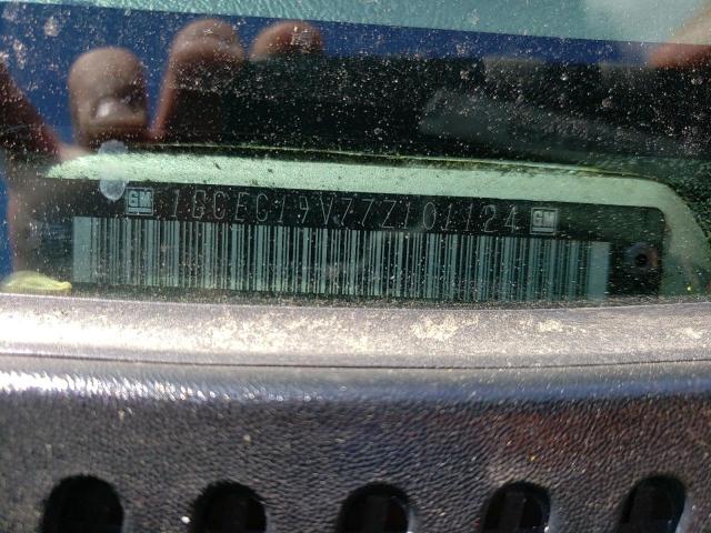 1GCEC19V77Z101124 - 2007 CHEVROLET SILVERADO C1500 CLASSIC SILVER photo 12