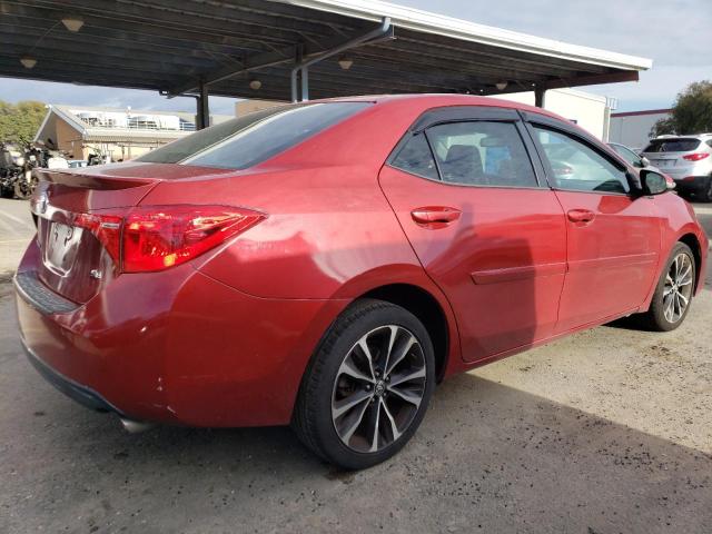 2T1BURHE9HC835615 - 2017 TOYOTA COROLLA L RED photo 3