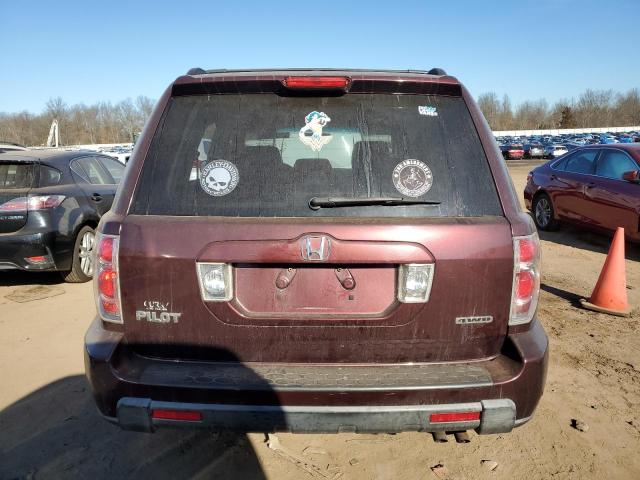 5FNYF18538B047964 - 2008 HONDA PILOT EXL BURGUNDY photo 6