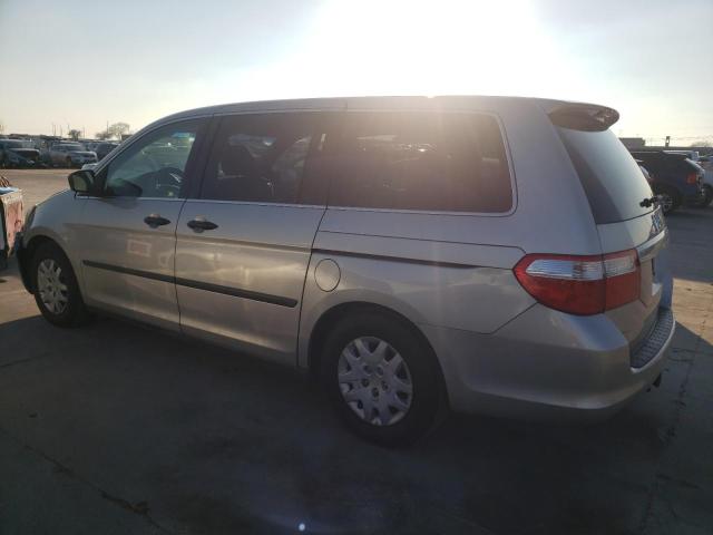 5FNRL38256B071615 - 2006 HONDA ODYSSEY LX SILVER photo 2