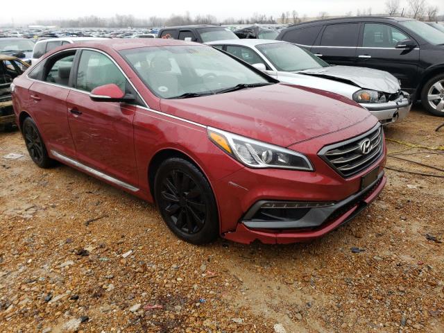 5NPE34AF7GH357034 - 2016 HYUNDAI SONATA SPORT MAROON photo 4