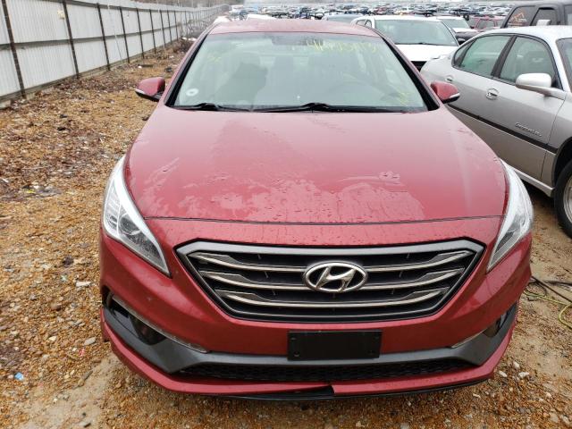 5NPE34AF7GH357034 - 2016 HYUNDAI SONATA SPORT MAROON photo 5