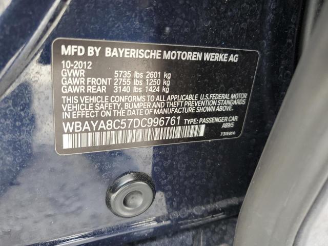 WBAYA8C57DC996761 - 2013 BMW 750I BLUE photo 12