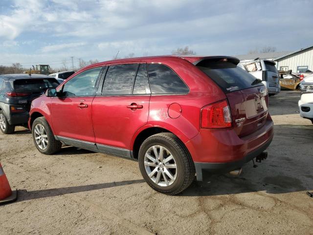 2FMDK3JC5EBA45295 - 2014 FORD EDGE SEL RED photo 2