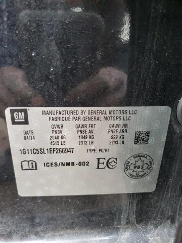 1G11C5SL1EF266947 - 2014 CHEVROLET MALIBU 1LT 黑色 照片 12