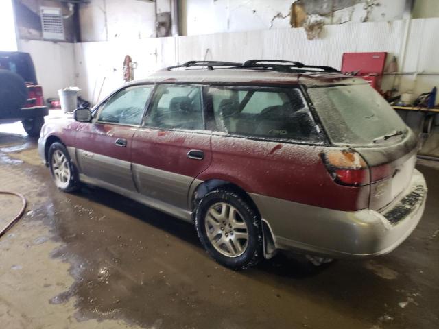 4S3BH665237642819 - 2003 SUBARU LEGACY OUTBACK BURGUNDY photo 2