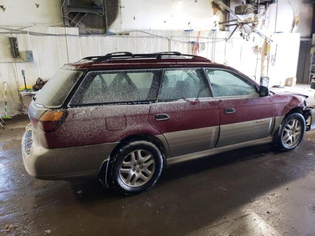 4S3BH665237642819 - 2003 SUBARU LEGACY OUTBACK BURGUNDY photo 3