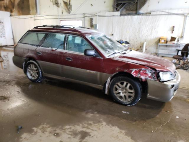 4S3BH665237642819 - 2003 SUBARU LEGACY OUTBACK BURGUNDY photo 4