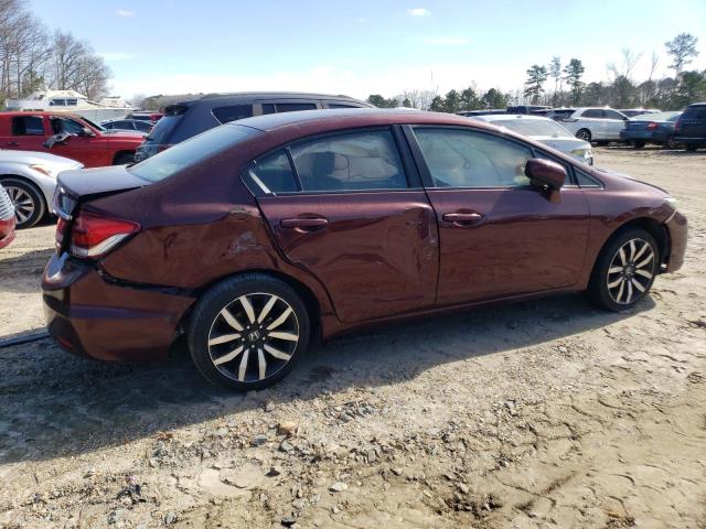 19XFB2F93FE057606 - 2015 HONDA CIVIC EXL BURGUNDY photo 3