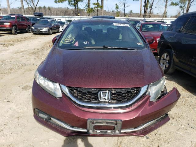 19XFB2F93FE057606 - 2015 HONDA CIVIC EXL BURGUNDY photo 5