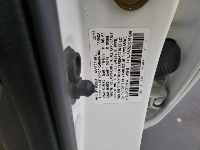 2HGFC2F57JH548849 - 2018 HONDA CIVIC LX WHITE photo 12