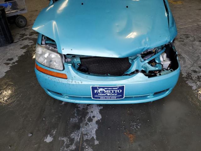 KL1TD66686B524467 - 2006 CHEVROLET AVEO BASE ტურკოუსი ფოტო 11
