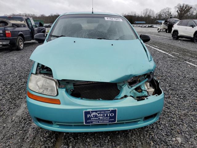 KL1TD66686B524467 - 2006 CHEVROLET AVEO BASE ტურკოუსი ფოტო 5