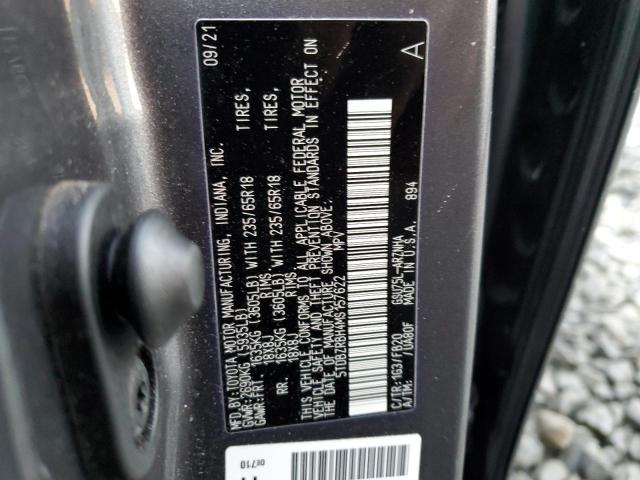 5TDBZRBH4MS157622 - 2021 TOYOTA HIGHLANDER L GRAY photo 14