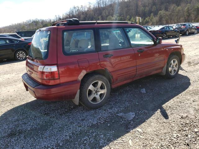 JF1SF65662H734076 - 2002 SUBARU FORESTER S RED photo 3