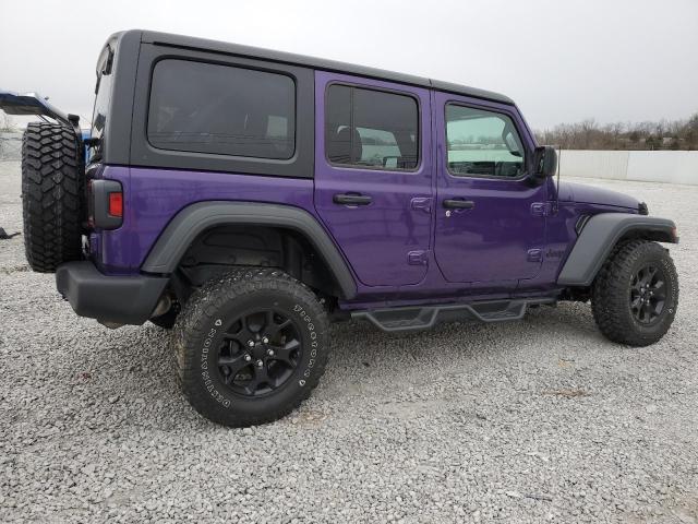 1C4HJXDN3PW581760 - 2023 JEEP WRANGLER SPORT PURPLE photo 3