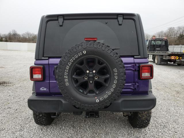 1C4HJXDN3PW581760 - 2023 JEEP WRANGLER SPORT PURPLE photo 6