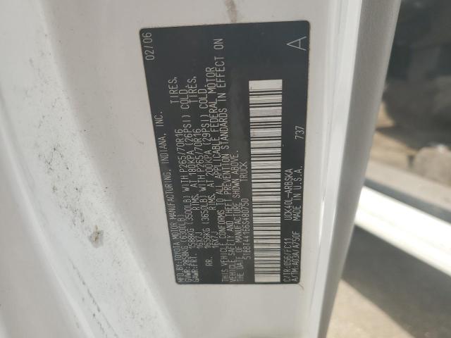 5TBBT44166S480750 - 2006 TOYOTA TUNDRA ACCESS CAB SR5 WHITE photo 12