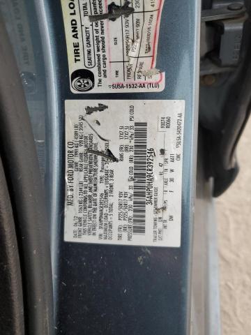 3FAHP0HA9CR392546 - 2012 FORD FUSION SE BLUE photo 12