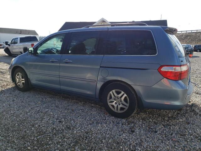 5FNRL38625B059231 - 2005 HONDA ODYSSEY EXL BLUE photo 2