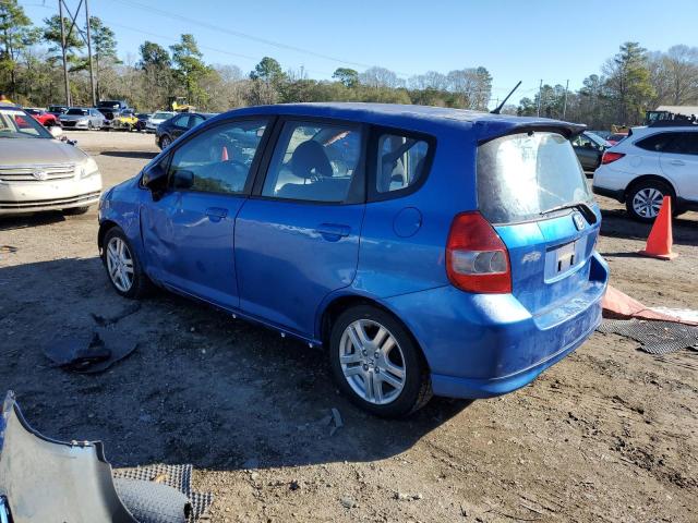 JHMGD386X7S023263 - 2007 HONDA FIT S BLUE photo 2