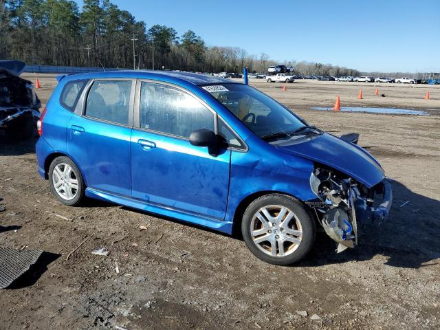 JHMGD386X7S023263 - 2007 HONDA FIT S BLUE photo 4