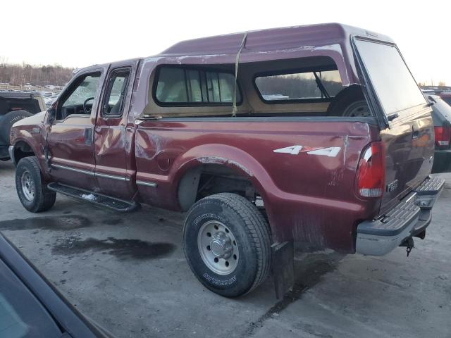 1FTNX21L1XED44214 - 1999 FORD F250 SUPER DUTY BURGUNDY photo 2