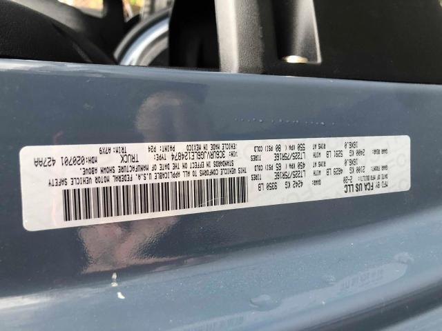 3C6URVJG6LE124874 - 2020 RAM PROMASTER 3500 HIGH ლურჯი ფოტო 10