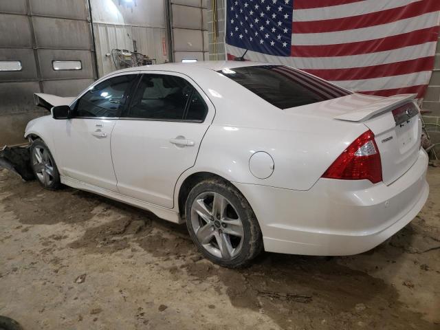 3FAHP0KC7BR209783 - 2011 FORD FUSION SPORT WHITE photo 2