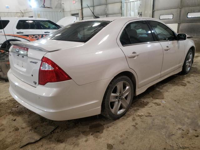 3FAHP0KC7BR209783 - 2011 FORD FUSION SPORT WHITE photo 3