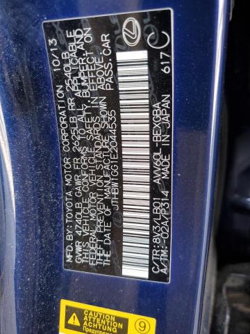 JTHBW1GG1E2044535 - 2014 LEXUS ES 300H BLUE photo 13