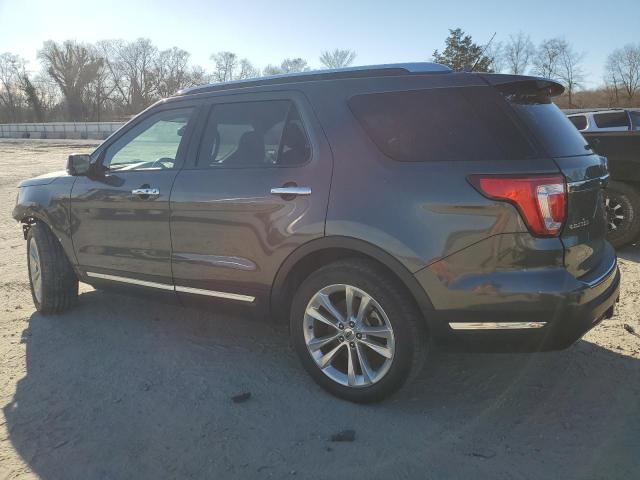 1FM5K7F88KGB01461 - 2019 FORD EXPLORER LIMITED GRAY photo 2