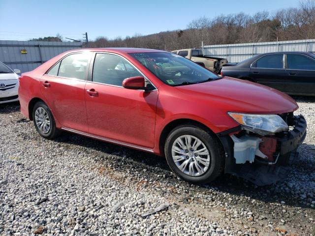 4T4BF1FK2DR292837 - 2013 TOYOTA CAMRY L RED photo 4