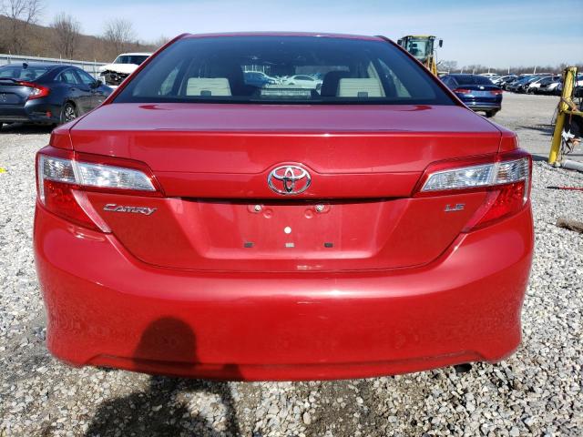 4T4BF1FK2DR292837 - 2013 TOYOTA CAMRY L RED photo 6