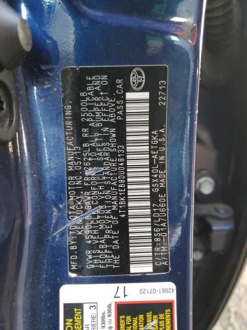 4T1BK1EB8DU048133 - 2013 TOYOTA AVALON BASE 蓝色 照片 13