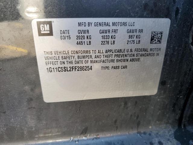 1G11C5SL2FF286254 - 2015 CHEVROLET MALIBU 1LT 灰色 照片 13