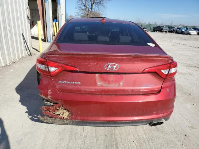 5NPE24AF7FH138981 - 2015 HYUNDAI SONATA SE RED photo 6