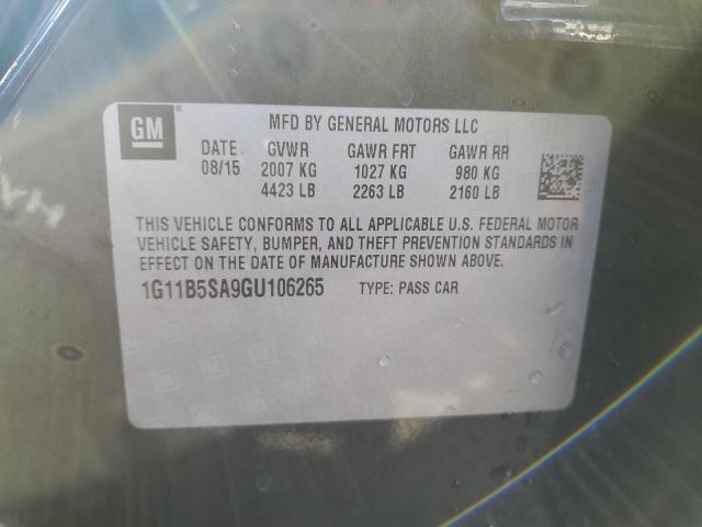 1G11B5SA9GU106265 - 2016 CHEVROLET MALIBU LIM LS CHARCOAL photo 12