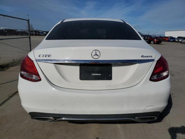 55SWF4KBXFU021879 - 2015 MERCEDES-BENZ C 300 4MATIC WHITE photo 6