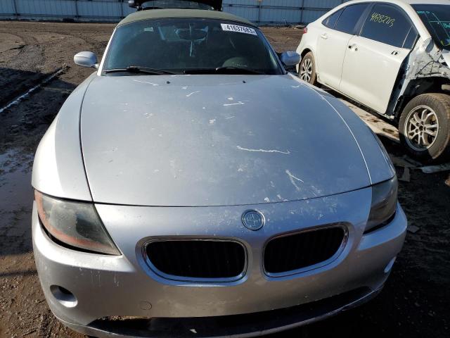 4USBT33483LS43200 - 2003 BMW Z4 2.5 SILVER photo 5