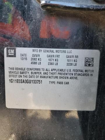 1G11E5SA0GU133751 - 2016 CHEVROLET MALIBU LIM LTZ 黑色 照片 13