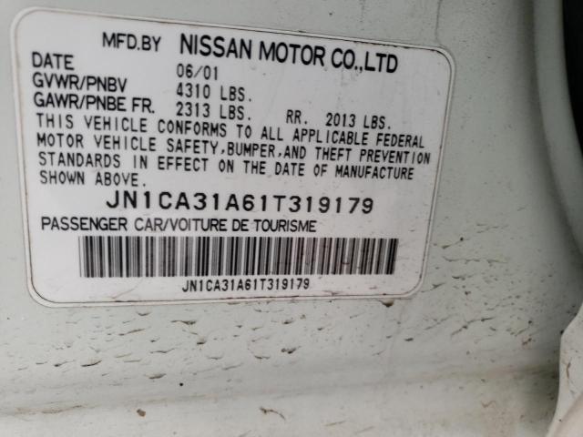 JN1CA31A61T319179 - 2001 NISSAN MAXIMA GXE WHITE photo 12